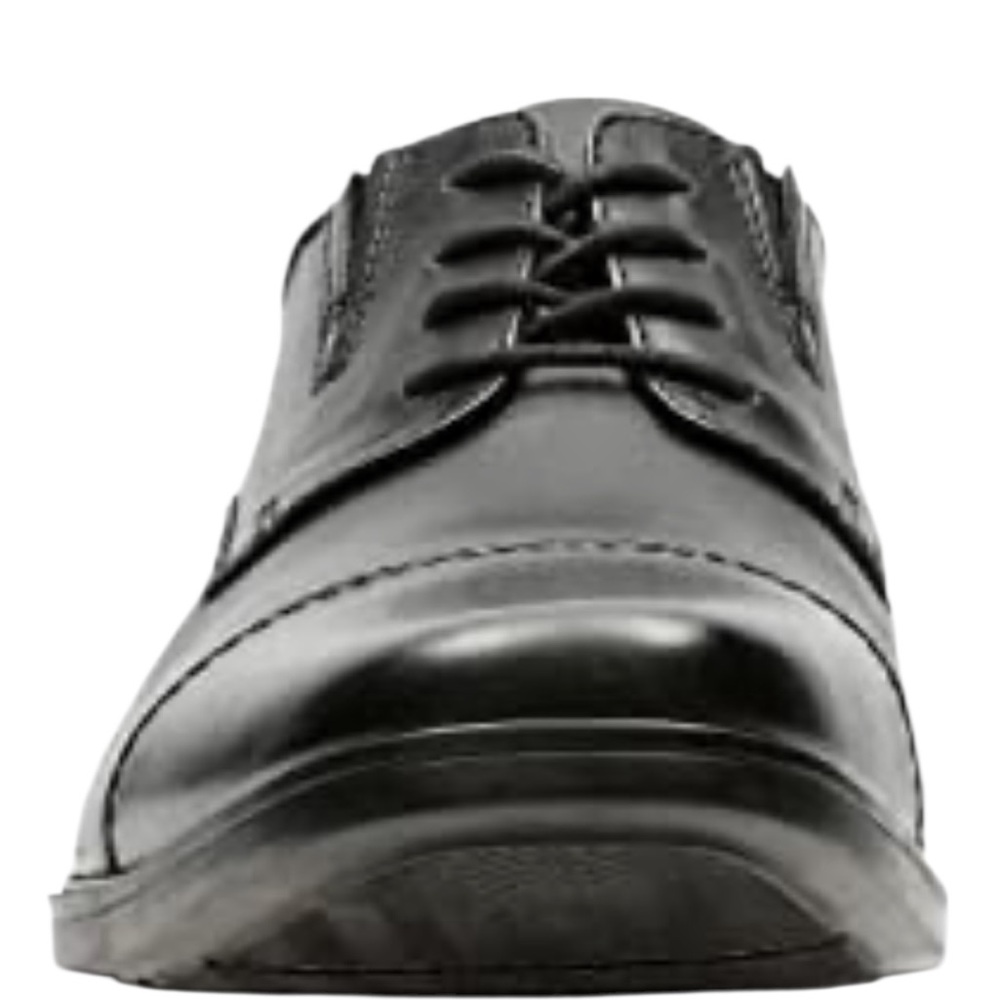 Clarks/Men's Tilden Cap Oxford Dress Shoe/Black Leather/Size: 10 1/2 W - Picture 2 of 14